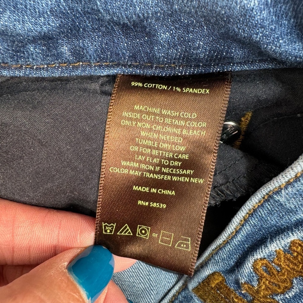 Kut From The Kloth Straight Leg Jeans Womens Size 12 Mid Rise Dark Wash - Picture 7 of 14